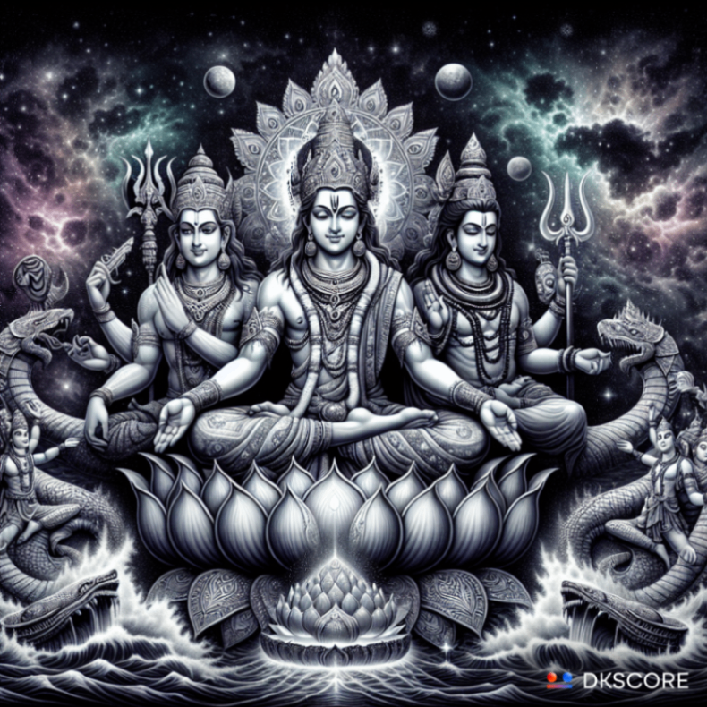 Brahma Vishnu Mahesh: The Supreme Trinity in Vedic Astrology -DKSCORE Brahma Vishnu Mahesh: The Supreme Trinity in Vedic Astrology -DKSCORE