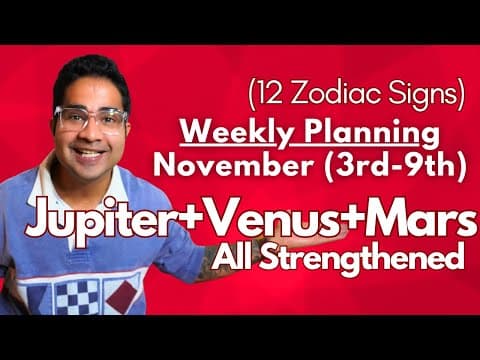 Weekly Horoscope Nov 3–9th 2025: A Practical Vedic Guide for Every Rising Sign -DKSCORE