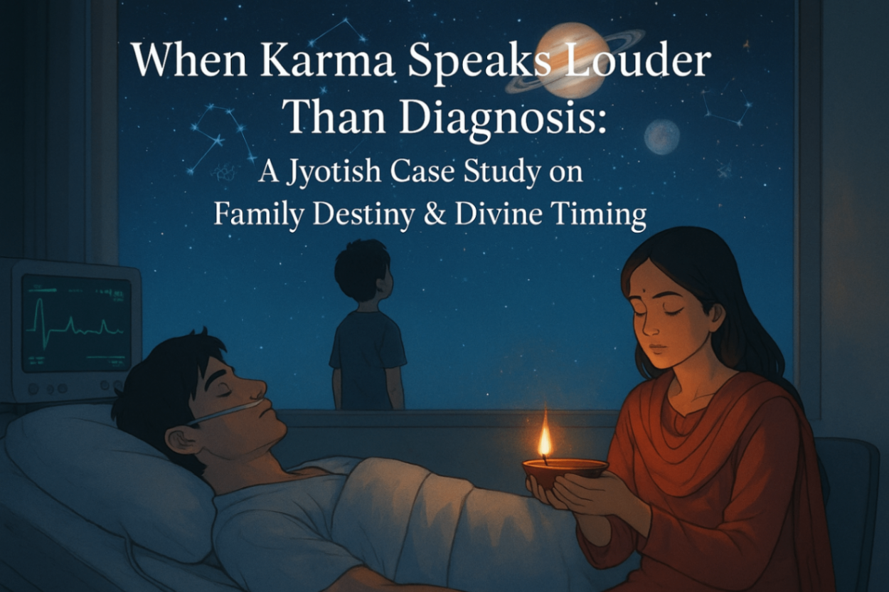Case Study: When Karma Speaks Louder Than Diagnosis – A Jyotish Revelation on Interlinked Destiny and Divine Timing -DKSCORE Case Study: When Karma Speaks Louder Than Diagnosis – A Jyotish Revelation on Interlinked Destiny and Divine Timing -DKSCORE